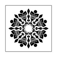 Artikel Mandala 14 30x30 cm Fayans Duvar Mobilya Stencil Boyama Şablonu