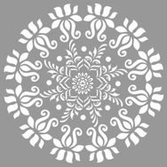 Artikel Mandala 26 30x30 cm Fayans Duvar Mobilya Stencil Boyama Şablonu