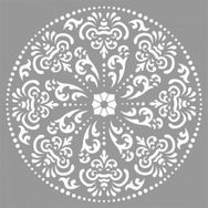 Artikel Mandala 27 30x30 cm Fayans Duvar Mobilya Stencil Boyama Şablonu