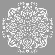 Artikel Mandala 29 30x30 cm Fayans Duvar Mobilya Stencil Boyama Şablonu