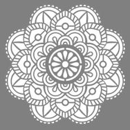 Artikel Mandala 35 30x30 cm Fayans Duvar Mobilya Stencil Boyama Şablonu