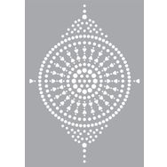 Artikel Mandala Desen 50x70 cm Duvar Fayans Mobilya Stencil Boyama Şablonu