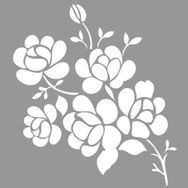 Artikel Manolya Dalı 30x30 cm Duvar Fayans Mobilya Stencil Boyama Şablonu