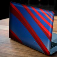 Artikel Mavi Kırmızı Kontrast Fotoğraf Notebook Sticker