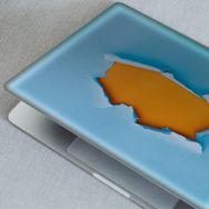 Artikel Mavi Yırtılmış Kağıt Notebook Sticker