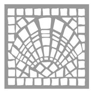 Artikel Mozaik Deniz Kabuğu Stencil Boyama şablonu 30x30 cm Duvar Stencil