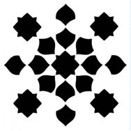 Artikel Negatif Fas Motif Stencil Boyama Şablonu 30x30 cm Duvar Stencil
