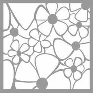 Artikel Papatya Vitray Stencil Boyama Şablonu 30x30 cm Duvar Stencil