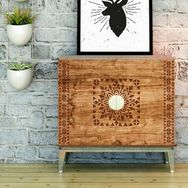 Artikel ST-004 Mandala 2 Stencil Tasarımı 30x30 cm Kanvas Tablo