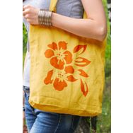 Artikel ST-016 Tropikal Çiçek Stencil Tasarımı 30x30 cm Kanvas Tablo