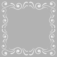 Artikel ST-030 Çerçeve 3 Stencil Tasarımı 30x30 cm Kanvas Tablo