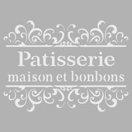 Artikel ST-050 Patisserie Stencil Tasarımı 30x30 cm Kanvas Tablo