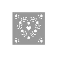 Artikel ST-1003 Karo Seaside Stencil Tasarımı 30x30 cm Kanvas Tablo