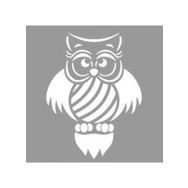 Artikel ST-1008 Sevimli Desenli Baykuş 2 Stencil Tasarımı 30x30 cm Kanvas Tablo