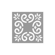 Artikel ST-1019 Bitkisel Karo Stencil Tasarımı 30x30 cm Kanvas Tablo