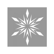 Artikel ST-1025 Yıldız Kar Tanesi Motifi Stencil Tasarımı 30x30 cm Kanvas Tablo