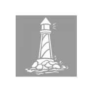 Artikel ST-1058 Deniz Feneri Stencil Tasarımı 30x30 cm Kanvas Tablo