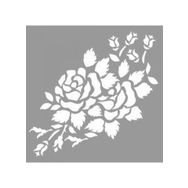 Artikel ST-1073 Dallı Güller Stencil Tasarımı 30x30 cm Kanvas Tablo