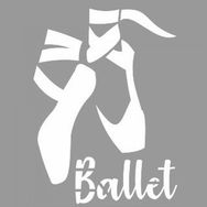 Artikel ST-1091 Ballet Stencil Tasarımı 30x30 cm Kanvas Tablo
