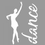 Artikel ST-1092 Dance Yazılı Stencil Tasarımı 30x30 cm Kanvas Tablo