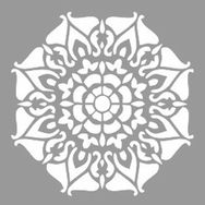Artikel ST-1105 Sekizgen Mandala Stencil Tasarımı 30x30 cm Kanvas Tablo