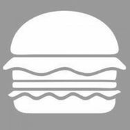 Artikel ST-1110 Yengeç Burger Stencil Tasarımı 30x30 cm Kanvas Tablo
