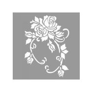Artikel ST-1121 Güllü Floral Desen Stencil Tasarımı 30x30 cm Kanvas Tablo