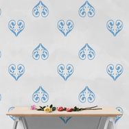 Artikel ST-1125 Damask Ağaç Dalı Desen 2 Stencil Tasarımı 30x30 cm Kanvas Tablo