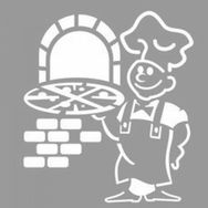 Artikel ST-1160 Pizzacı ve Fırın Stencil Tasarımı 30x30 cm Kanvas Tablo