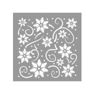 Artikel ST-1180 Kartanesi Çiçekleri Desen Stencil Tasarımı 30x30 cm Kanvas Tablo
