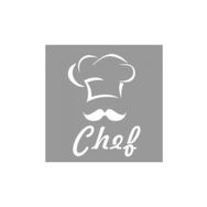 Artikel ST-1184 Chef Tabela Stencil Tasarımı 30x30 cm Kanvas Tablo