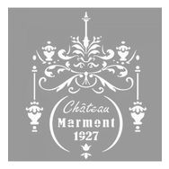 Artikel ST-1194 Şato Avizesi Stencil Tasarımı 30x30 cm Kanvas Tablo