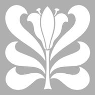 Artikel ST-1226 Minimal Zambak Motifi Stencil Tasarımı 30x30 cm Kanvas Tablo