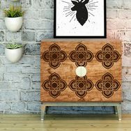 Artikel ST-124 Fayans Desen 1 Stencil Tasarımı 30x30 cm Kanvas Tablo