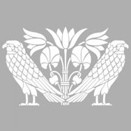 Artikel ST-1240 Eagle Çiçek Motif Stencil Tasarımı 30x30 cm Kanvas Tablo