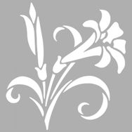 Artikel ST-1250 Kum Zambağı Stencil Tasarımı 30x30 cm Kanvas Tablo