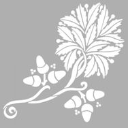 Artikel ST-1278 Cosmos Çiçek Motifi Stencil Tasarımı 30x30 cm Kanvas Tablo