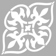 Artikel ST-1281 Lover Damask Desen Stencil Tasarımı 30x30 cm Kanvas Tablo