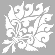 Artikel ST-1285 Cone Kozalak Motif 3 Stencil Tasarımı 30x30 cm Kanvas Tablo