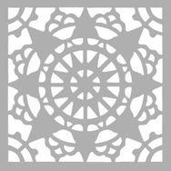 Artikel ST-1305 Connie Karo Motif Stencil Tasarımı 30x30 cm Kanvas Tablo