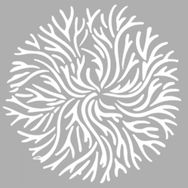 Artikel ST-1311 Shelly Mercan Motif Stencil Tasarımı 30x30 cm Kanvas Tablo