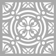 Artikel ST-1319 Hayley Karo Stencil Tasarımı 30x30 cm Kanvas Tablo