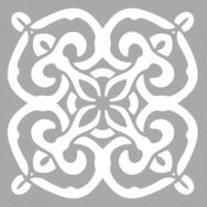 Artikel ST-1321 Scarlet Karo Stencil Tasarımı 30x30 cm Kanvas Tablo