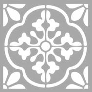Artikel ST-1325 Phoebe Karo Stencil Tasarımı 30x30 cm Kanvas Tablo