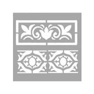 Artikel ST-1332 Robin Bant Desen Stencil Tasarımı 30x30 cm Kanvas Tablo