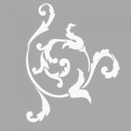 Artikel ST-1347 Kaitlin Floral Motif Stencil Tasarımı 30x30 cm Kanvas Tablo