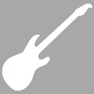 Artikel ST-1375 İkon Gitar Stencil Tasarımı 30x30 cm Kanvas Tablo