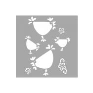 Artikel ST-1405 Küçük Tavuklar Stencil Tasarımı 30x30 cm Kanvas Tablo