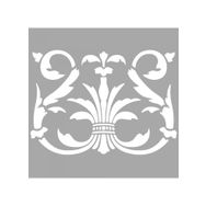 Artikel ST-1417 Bethanie Çiçek Motif Stencil Tasarımı 30x30 cm Kanvas Tablo