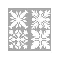 Artikel ST-1423 Gloria Karışık Karo Stencil Tasarımı 30x30 cm Kanvas Tablo